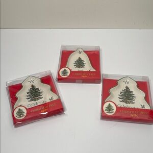 CHRISTMAS SPODE FESTIVE TREES & BELL DISHES